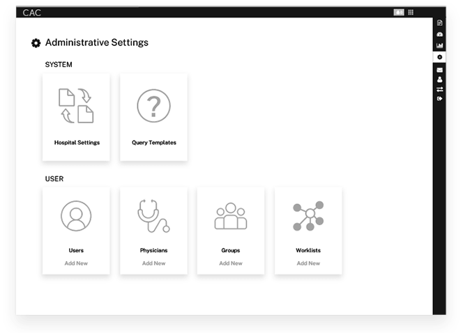 Intelligent cac worklist screen